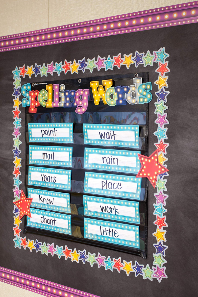 [Australia - AusPower] - Teacher Created Resources Black 7 Pocket Chart (20740) 
