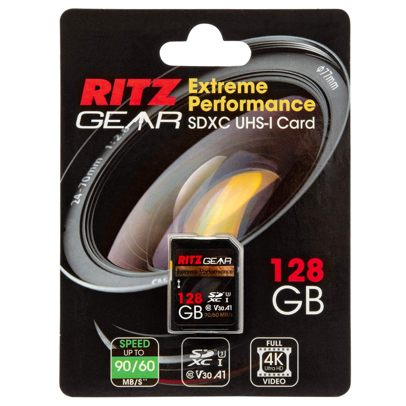 [Australia - AusPower] - Extreme Performance High Speed UHS-I SDXC 128GB SD Card 90/60 MB/S U3 A1 Class-10 V30 Memory Card for SD Devices That can Capture Full HD, 3D, and 4K Video as Well as raw Photography 1 UNIT 