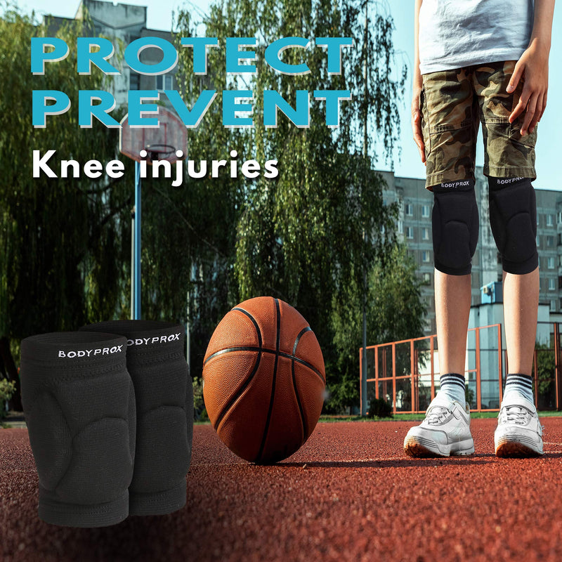 [Australia - AusPower] - Bodyprox Volleyball Knee Pads for Junior Youth, 1 Pair Unisex (8-13 Years) 8-13 Years 