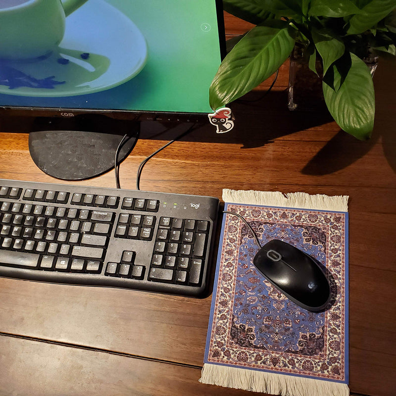 [Australia - AusPower] - Kotoyas Rug Mouse Pad, 2 Pack Woven Rug Bohemian Carpet Mouse Pad for Table Decor (Wind) wind 