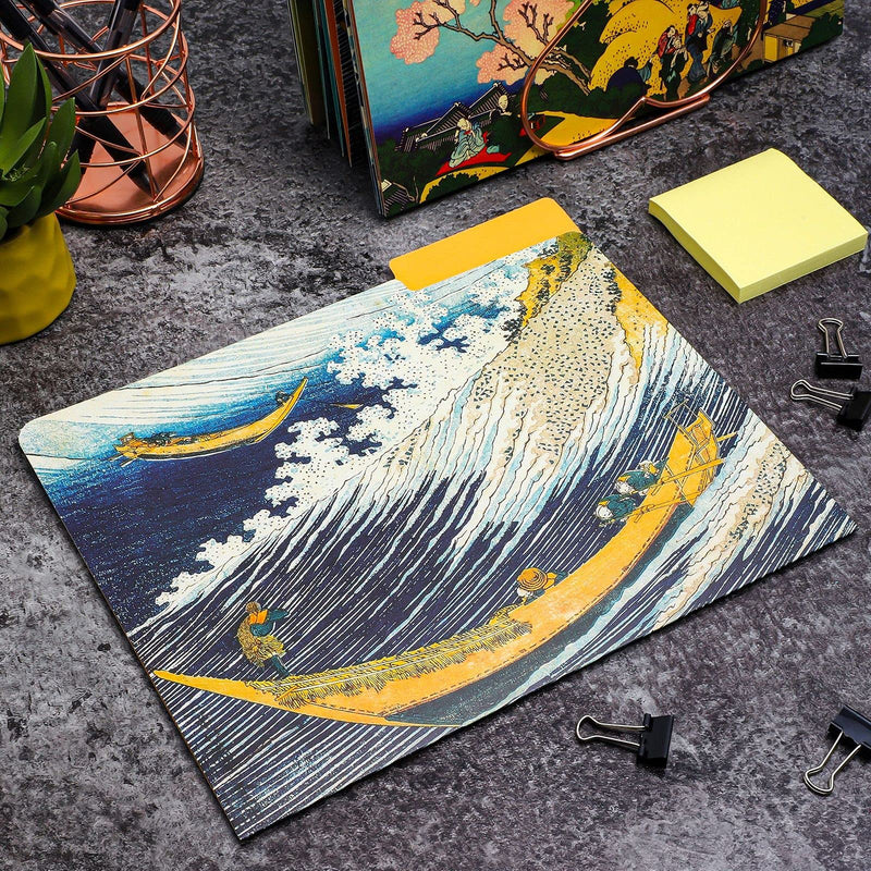[Australia - AusPower] - Decorative File Folders 1/3 Cut Tab, Japanese Inspired Hokusai Designs (12 Pack) 