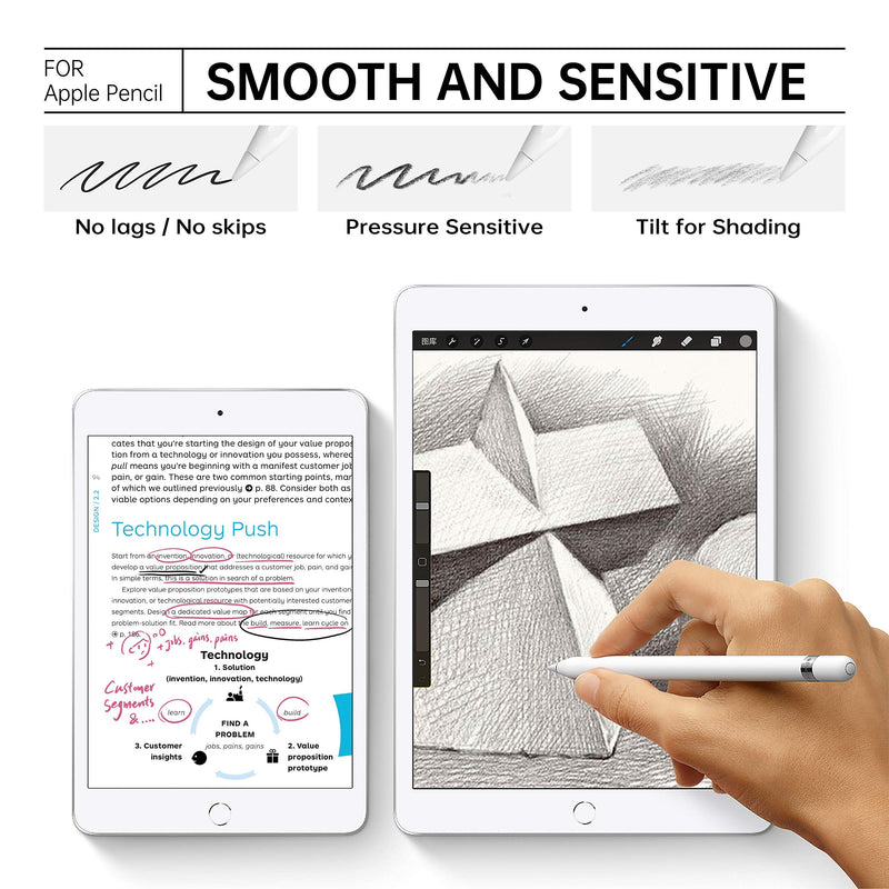 [Australia - AusPower] - Pencil Tips Replacement for Apple Pencil 1st Gen & 2nd Generation (6 Pack) , Pen Nibs Compatible with iPad Pencil. 