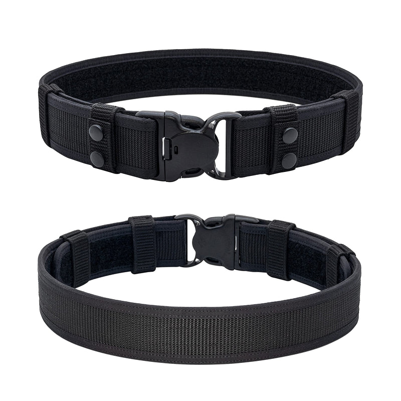 [Australia - AusPower] - Dotacty Duty Belt Police Law Enforcement Security Correctional Officer Belts Black(2 Inch Width) Small 