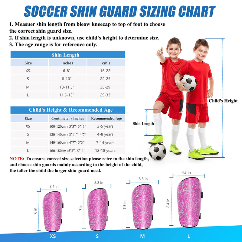 [Australia - AusPower] - Shin Guards Soccer Youth Kids Boys Girls Toddler Shin Pads Child EVA Cushion Protection Reduce Shocks Injurie Calf Protective Gear Suitable for 4 5 6 7 8 9 10 11 12 Years Old Small Pink 
