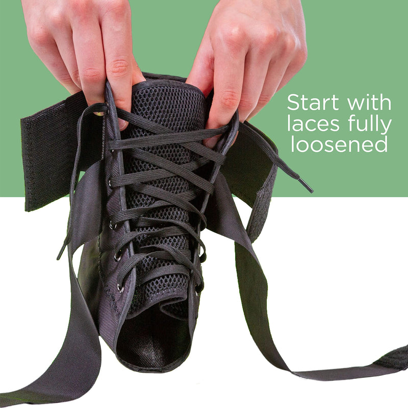[Australia - AusPower] - BraceAbility Lace Up Kids Ankle Brace - Pediatric Figure 8 Sprained Foot Support Wrap for Active Youth, Children in Sports, Basketball Protection, Gymnastics, Soccer, and Volleyball (One Size) 