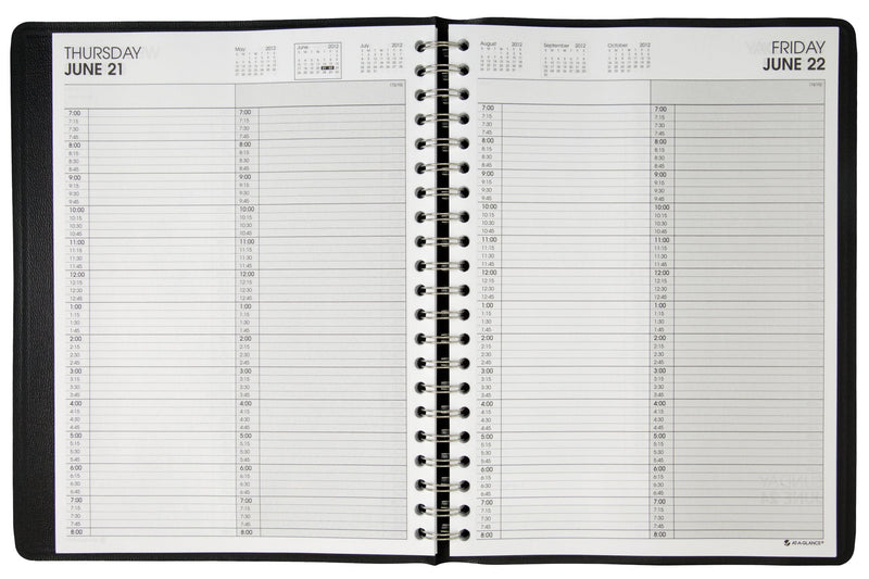 [Australia - AusPower] - AT-A-GLANCE Recycled Two Person Daily Appointment Book, 8 x 11 Inches, Black, 2012 (70-222-05) 