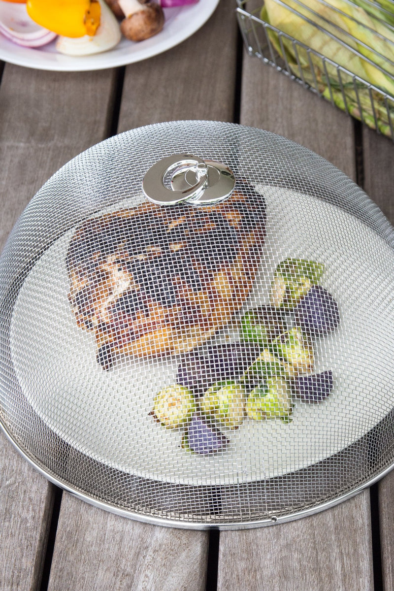 [Australia - AusPower] - Fox Run Brands Chrome Mesh Food Cover, 11.75 x 11.75 x 5 inches, Silver 