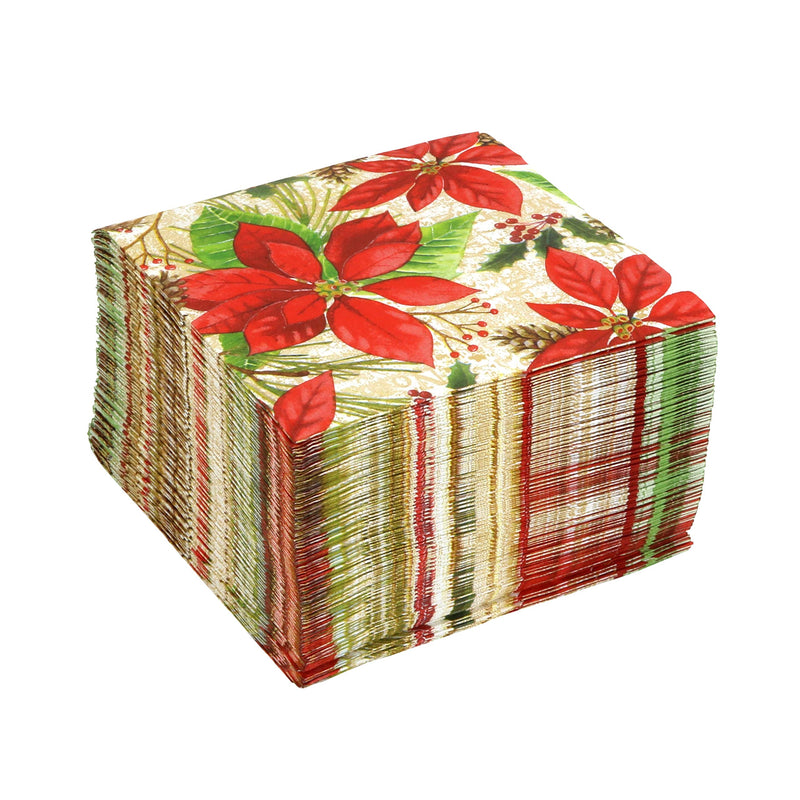 [Australia - AusPower] - Iconikal Artstyle Disposable Paper Dinner Party Napkins, Cardinal Poinsettia, 120-Count 