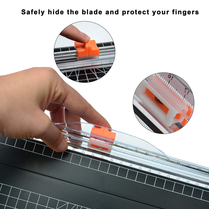 [Australia - AusPower] - ArtAt A4 Portable Paper Cutter: 12 inch Paper Trimmer Scrapbooking Tool for Photo Gift Cards Kraft Paper Label and Coupon with Automatic Security Safeguard Paper Trimmers 