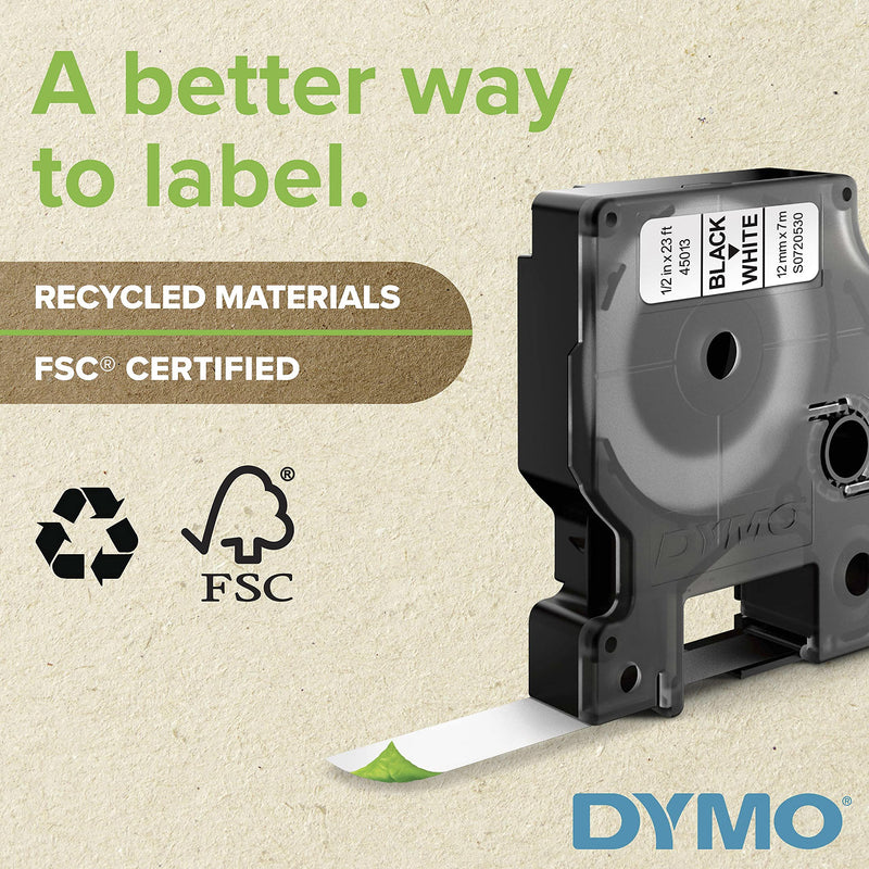 [Australia - AusPower] - DYMO Industrial Permanent Labels for DYMO LabelWriter and Industrial RhinoPro Label Makers, Black on Metallic, 3/4", 1 Roll (18487), DYMO Authentic 3/4" 