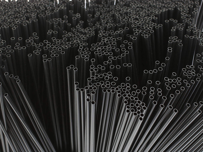[Australia - AusPower] - Tall Plastic Coffee Stir Sticks - 7 Inch Coffee Stirrer Sip Straws (Black, 1000) Black 