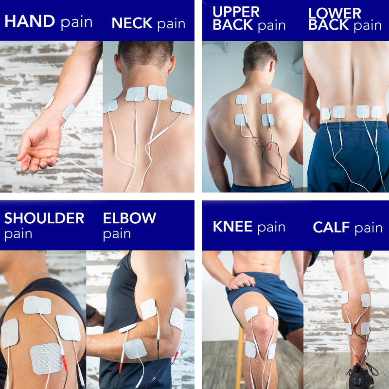 [Australia - AusPower] - Roscoe Medical TENS Unit and EMS Muscle Stimulator - OTC TENS Machine for Back Pain Relief, Lower Back Pain Relief, Neck Pain, or Sciatica Pain Relief, Clinical Strength Stim Machine 