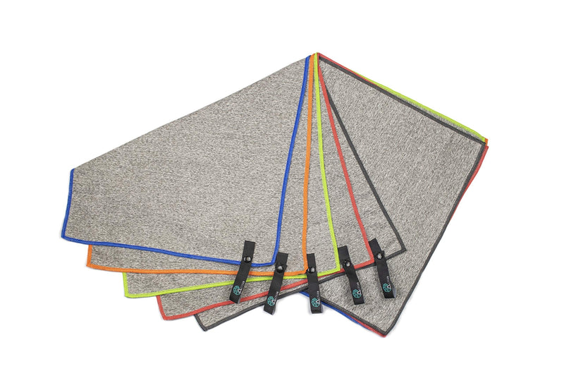[Australia - AusPower] - Acteon Microfiber Gym Towels - Quick Dry Workout Towel - Fights Odors - Compact Sports Towel for Workout, Travel, Camping - Ultra Lightweight Sweat Towel - 5-Pack Heather Gray - 30"x16" 