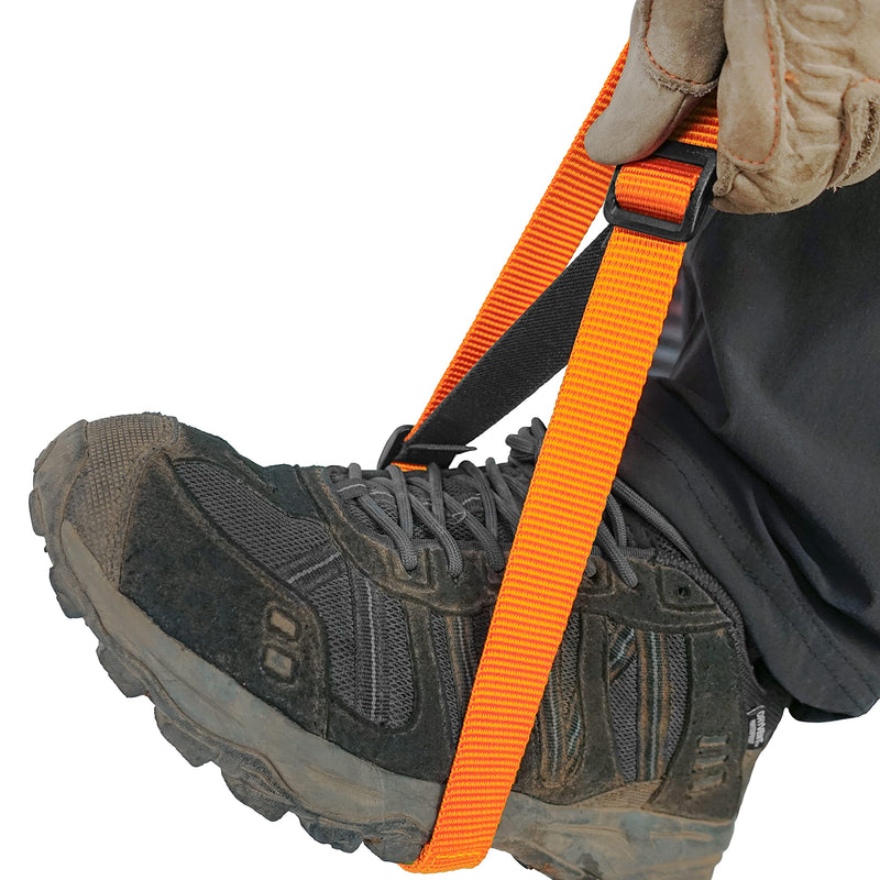 [Australia - AusPower] - GM CLIMBING Foot Loop Ascender Sling Adjustable for Rope Ascending Climbing Arborist Caving Aid Climbing Gear SRT Rope Walking Frog Ascending Foot Loop - Orange 