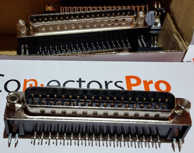 [Australia - AusPower] - Pc Accessories - Connectors Pro 6-Pack DB37 Male Right Angle PCB Mount Connector, D-Sub 37 Pins 90 Degree PC Board DR37 M, 6-PK 
