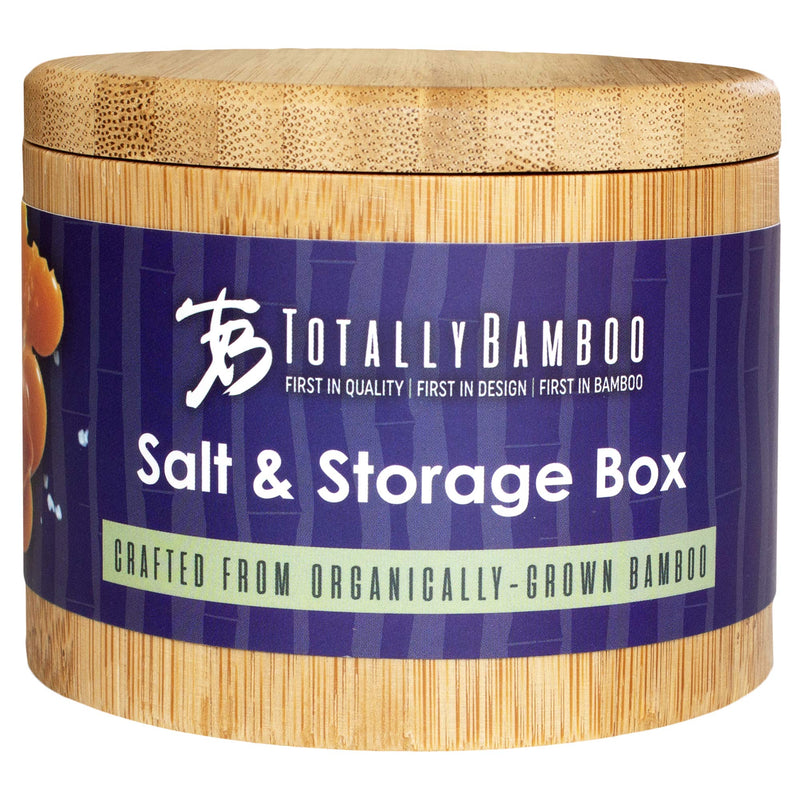 [Australia - AusPower] - Totally Bamboo Salt Cellar Bamboo Storage Box with Magnetic Swivel Lid, 6 Ounce Capacity Original Salt Box 