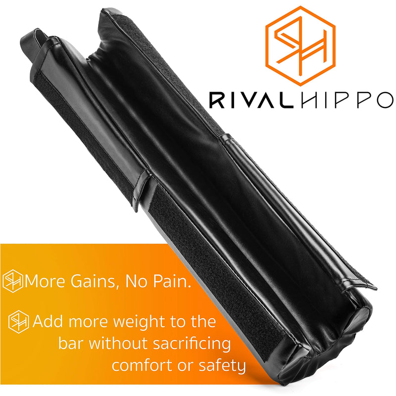 [Australia - AusPower] - Premium Hip Thrust Pad for Leg Day - Thick Barbell Pad for Squats Lunges Glute Bridges, Non-Slip Bar Pad, Built-In Velcro Safety Straps and Reinforced PU Leather Cover - Olympic Bars and Smith Machine 