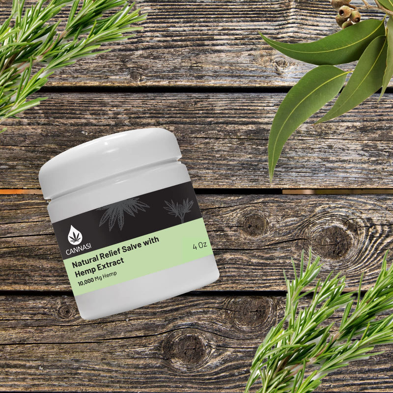 [Australia - AusPower] - Homeopathic Muscle & Body Tension Relief Salve with Hemp Extract + Arnica, Menthol, Eucalyptus, Mint. Natural Anti-Inflammatory Relaxer Cream 