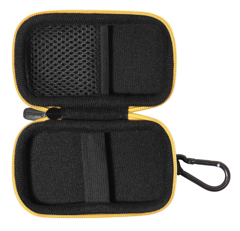 [Australia - AusPower] - Handheld GPS Case Compatible with Garmin eTrex 22x, 32x, 10, 20, 20x, 30, 30x, 35t and Touch 35, 25, All in one Compact case for eTrex and Charger Cord Black with yellow zip 