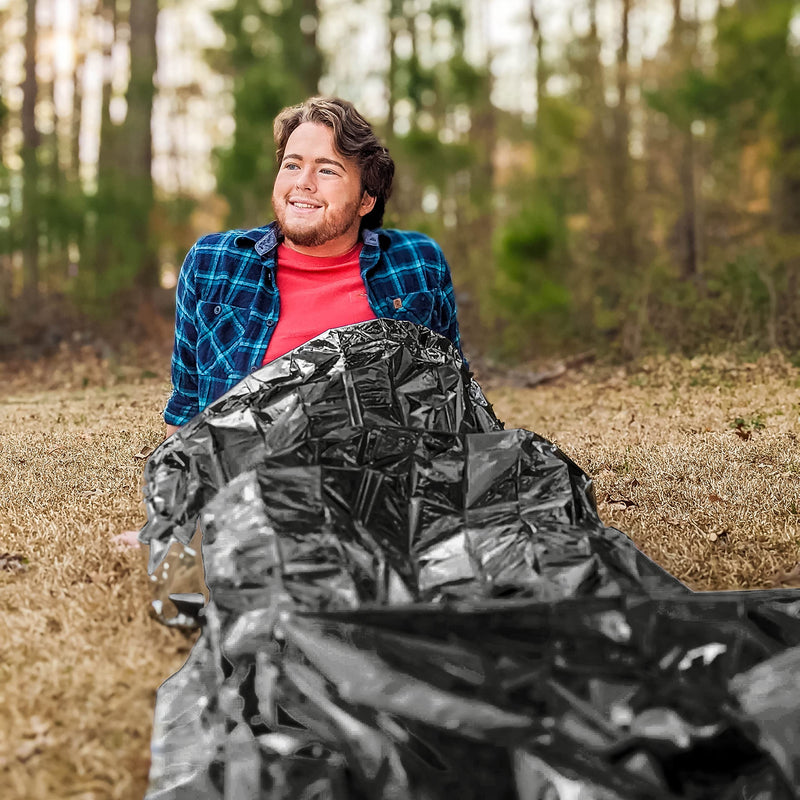 [Australia - AusPower] - Ever Ready First Aid Mylar Rescue Blanket, Large Olive Thermal Sheet for Emergency and Survival, 54” x 84” – 5 Count Olive Drab 