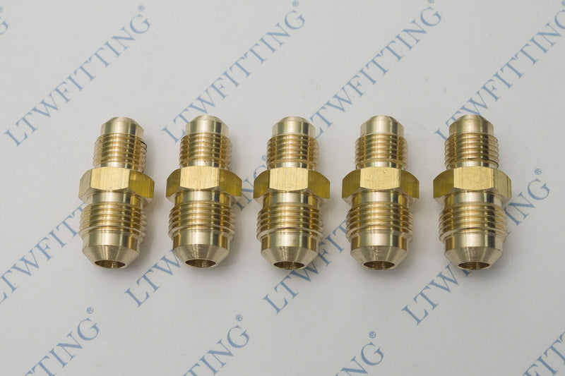 [Australia - AusPower] - LTWFITTING Brass 3/8" OD x 5/16" OD Flare Reducing Union,Brass Flare Tube Fitting(Pack of 5) 