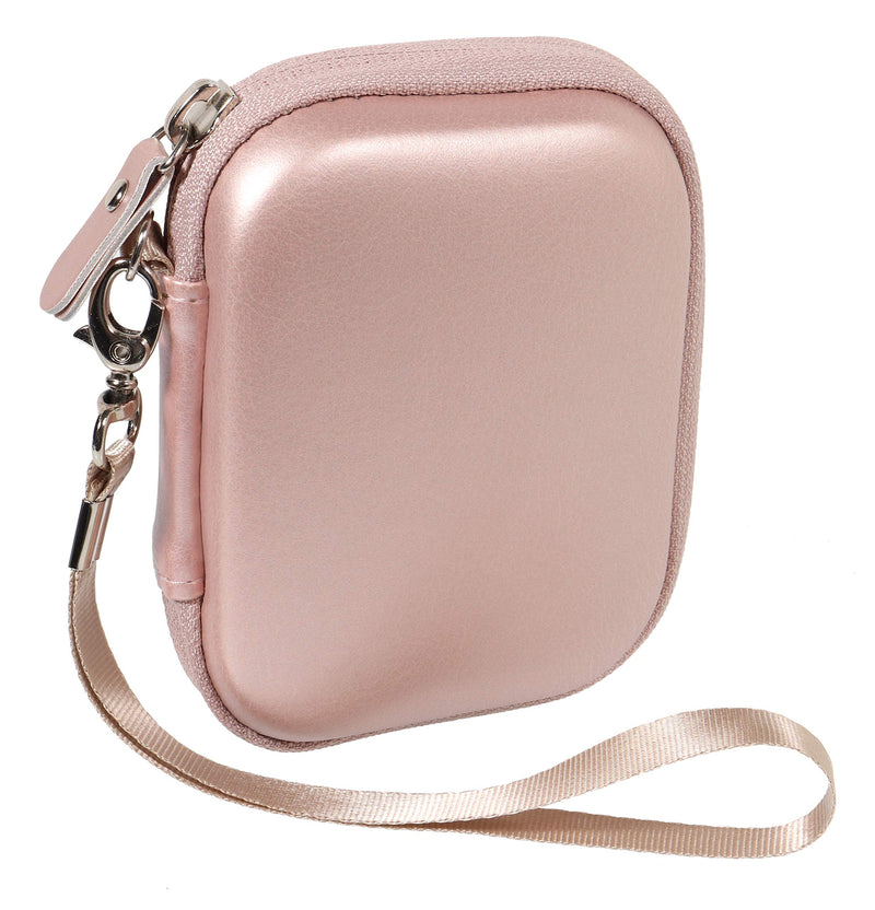 [Australia - AusPower] - Travel Protection and Storage Case for Airpods Case, Featured Design, mesh Pouches for airpods case, Wall Charger and Cable, (Rose Gold) Rose Gold 