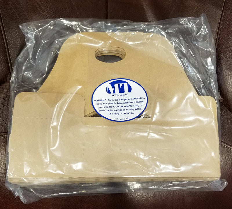 [Australia - AusPower] - 2 Cup Kraft Paperboard Small Drink Carrier With Convenient Handles - Size 7.625" X 3.75" X 8.875" by MT Products (15 Pieces) 