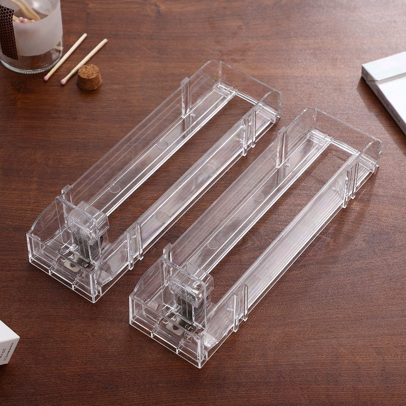 [Australia - AusPower] - Can Organizer for Refrigerator, 2Pcs Automatic Cigarette Dispaly Holder Showcase Automatic Clear Cigarette Case Pushers Rack for Store Retail 24cm 