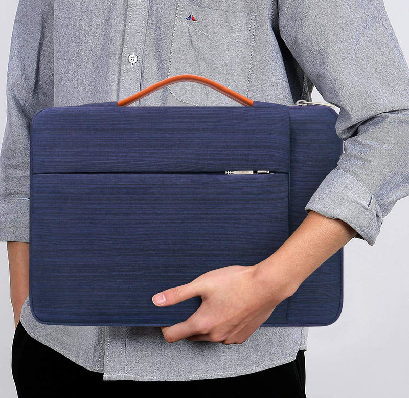 [Australia - AusPower] - Lacdo 360° Protective Laptop Sleeve Case for 15 inch New MacBook Air M2 2023 A2941, 15 inch MacBook Pro A1990 A1707, Dell XPS 15 Plus 2022-2020 Computer Bag, Shockproof, Water-Resistant, Blue New MacBook Air 15 Inch 