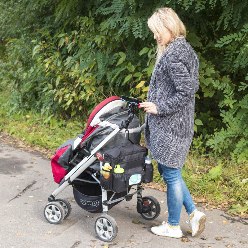 [Australia - AusPower] - Stroller Phone Holder, Shopping Cart Phone Holder, Golf Cart Phone Holder, Bike Phone Mount, for Motorcycle, Scooter, ATV, Boat, Spin Bike, Bicycle Handlebar- Universal- iPhone, Cell Phone Clamp 