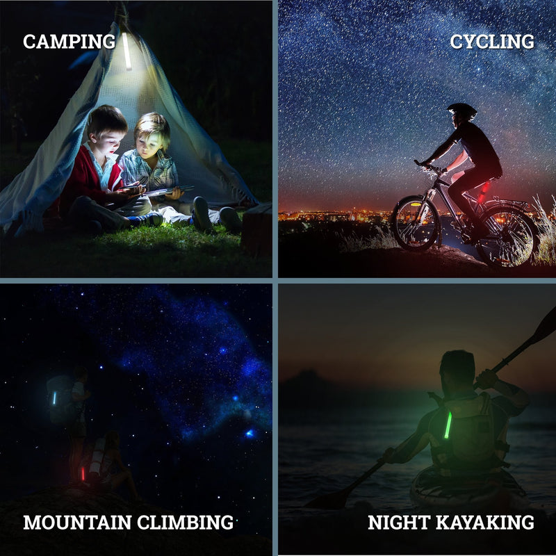 [Australia - AusPower] - Glow Mind 12 Ultra Bright Glow Sticks - Emergency Light Sticks for Camping Accessories, Parties, Hurricane Supplies, Earthquake, Survival Kit and More - Lasts Over 12 Hours (Green) Green 12 Pack 