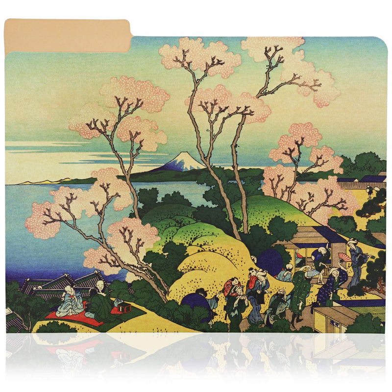 [Australia - AusPower] - Decorative File Folders 1/3 Cut Tab, Japanese Inspired Hokusai Designs (12 Pack) 