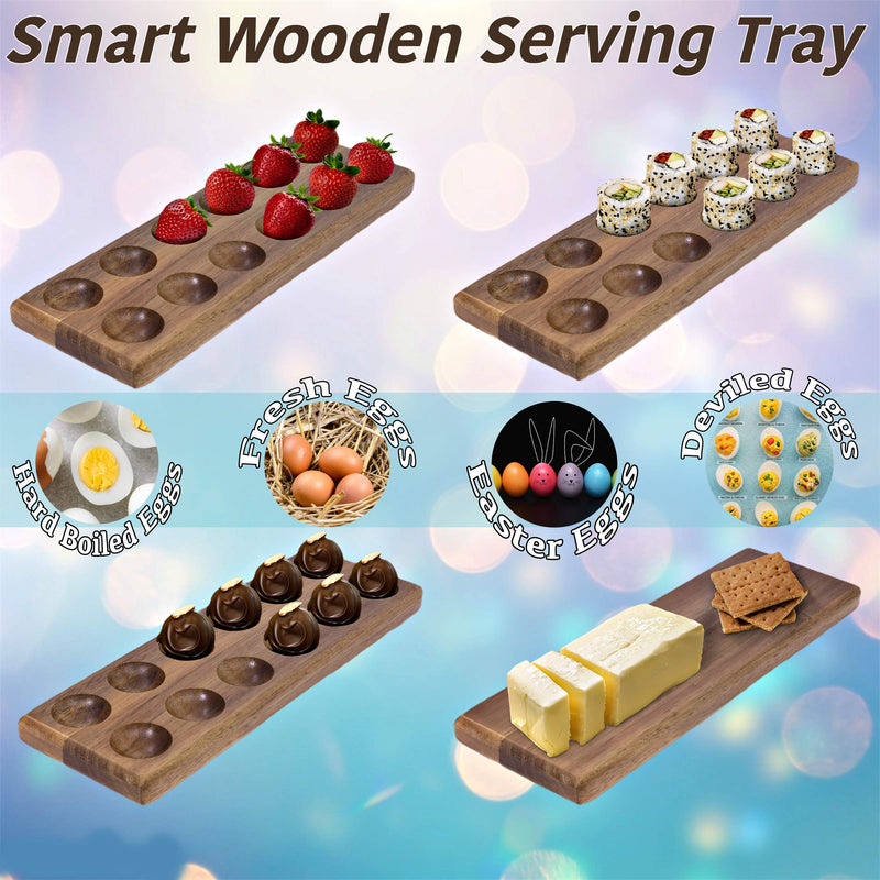 [Australia - AusPower] - Rustic chicken egg holder and tray as fresh egg holder countertop or Egg Holder Camping or Chicken Coop - Use as Egg Holder or Platter and egg plate for deviled eggs (12 egg holder for refrigerator) 