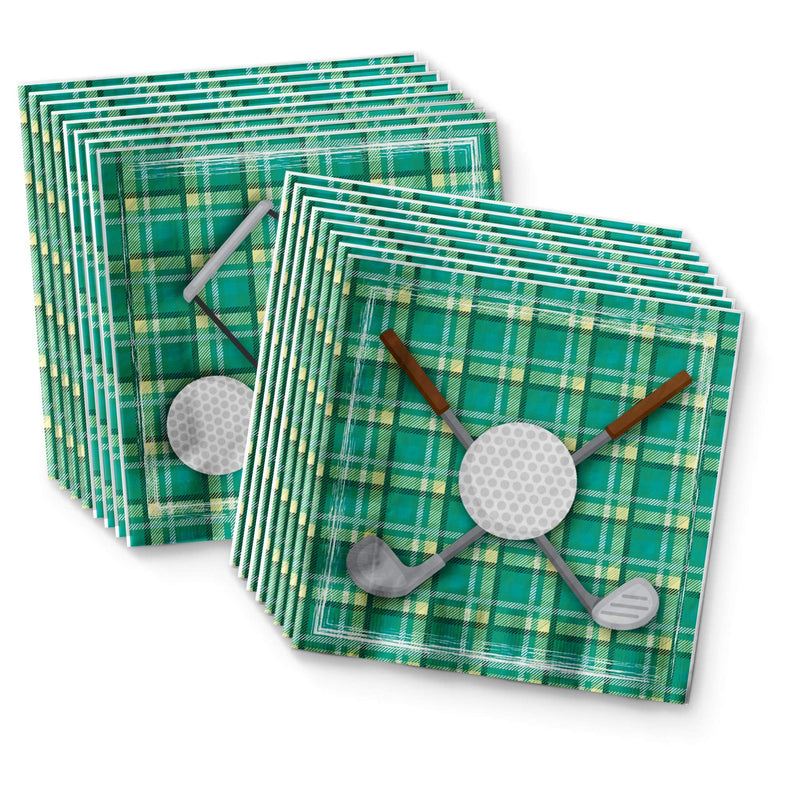 [Australia - AusPower] - Golf Sports Birthday Party Supplies Set Plates Napkins Cups Tableware Kit for 16 