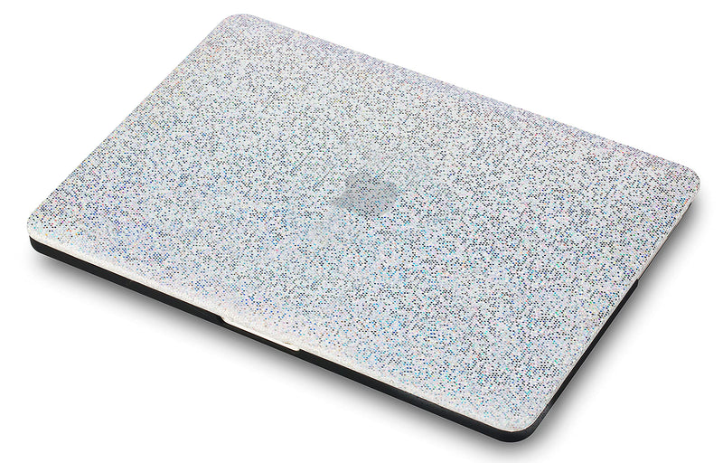 [Australia - AusPower] - KECC Compatible with MacBook Air 13 inch Case (2010-2017 Release) A1369/A1466 Protective Plastic Hard Shell (Silver Gliter) Silver Gliter 
