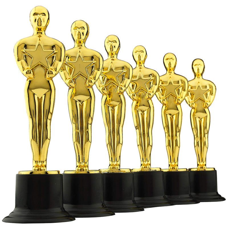 [Australia - AusPower] - 6" Gold Award Trophies - Pack of 12 Bulk Golden Statues Party Award Trophy, Party Decorations and Appreciation Gifts by Bedwina 