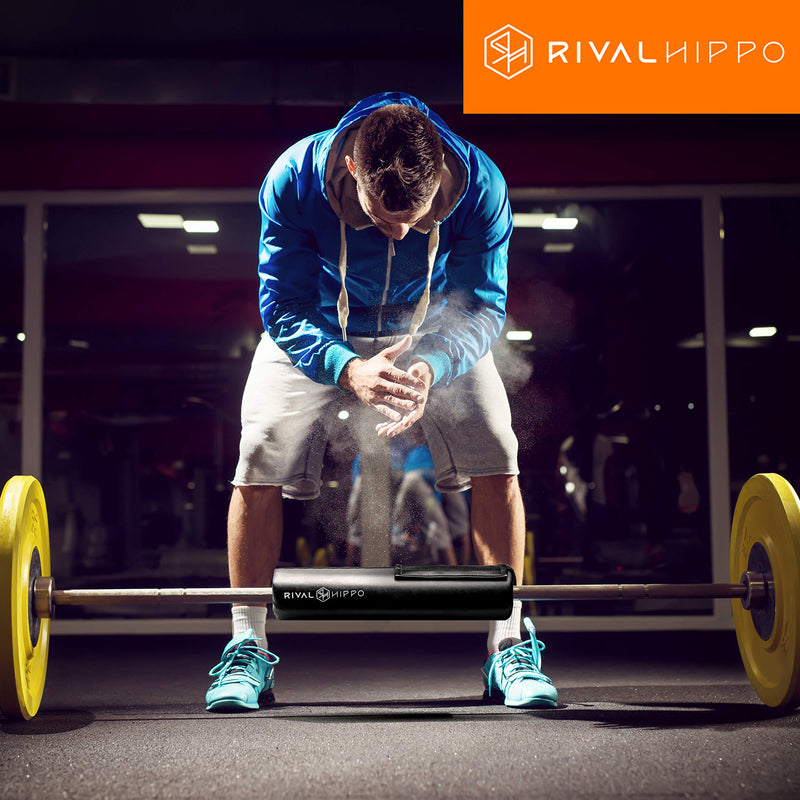 [Australia - AusPower] - Premium Hip Thrust Pad for Leg Day - Thick Barbell Pad for Squats Lunges Glute Bridges, Non-Slip Bar Pad, Built-In Velcro Safety Straps and Reinforced PU Leather Cover - Olympic Bars and Smith Machine 