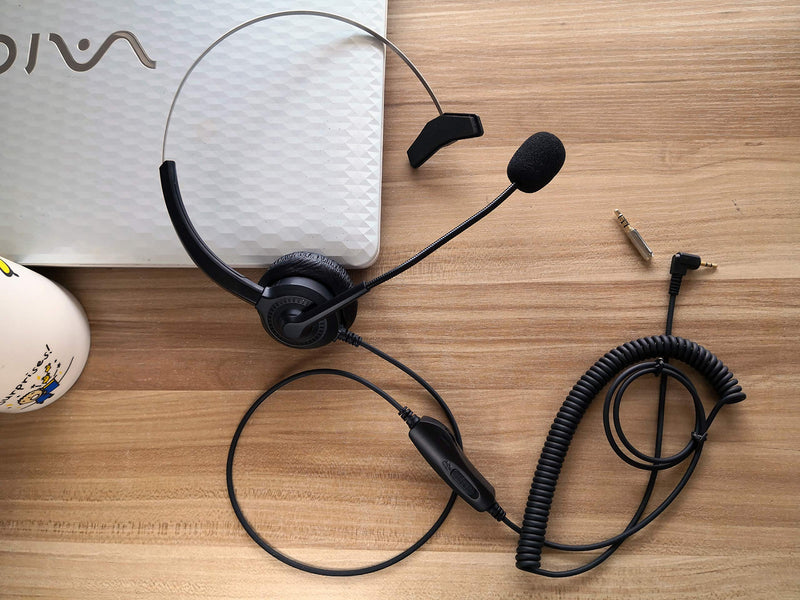 [Australia - AusPower] - Cosyplus 2.5mm Telephone Headset Monaural with Noise Cancelling Microphone for DECT AT&T ML17929 Vtech Panasonic KX-T7630 Polycom Clarity XLC3.4 Office IP and Cordless Dect Phones（T10） 