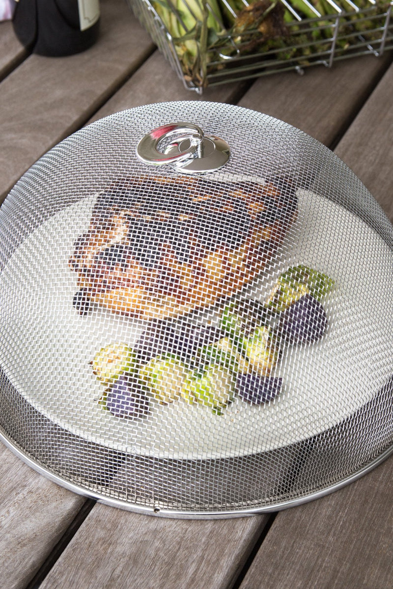 [Australia - AusPower] - Fox Run Brands Chrome Mesh Food Cover, 11.75 x 11.75 x 5 inches, Silver 