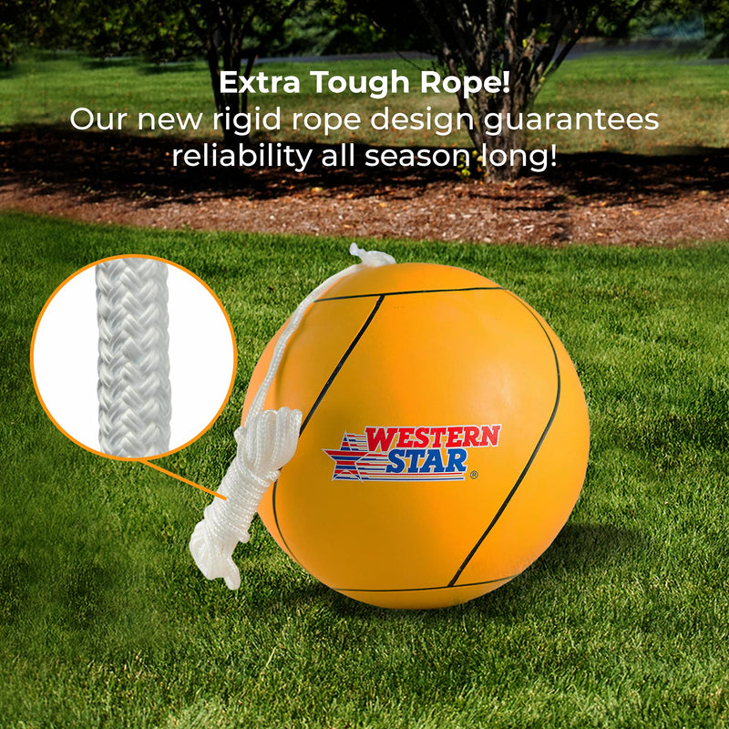 Western Star Tetherball Game Set - Soft-Touch Tether Ball with Durable ...