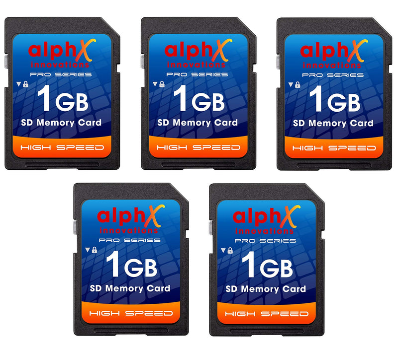 [Australia - AusPower] - AlphX Innovations 1gb SD Card, pack of 5 