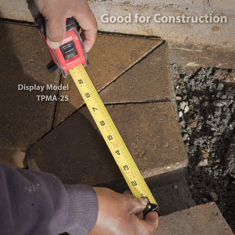 [Australia - AusPower] - VINCA TPMA-33 33 Feet Tape Measure with Fraction Low Glare Nylon Coat Matte Finish High Visibility Blade Marking 