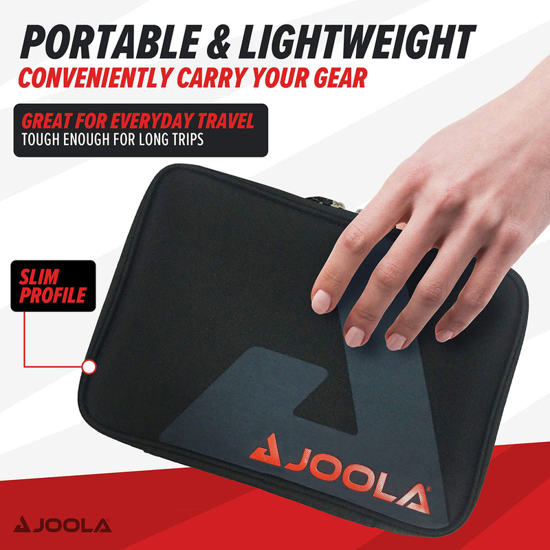 [Australia - AusPower] - JOOLA Vision Focus Ping Pong Paddle Case w/Storage Compartment for Single Paddle - Table Tennis Case Racket Cover Helps Protect The Table Tennis Rubber and Racket - Table Tennis Organizer 