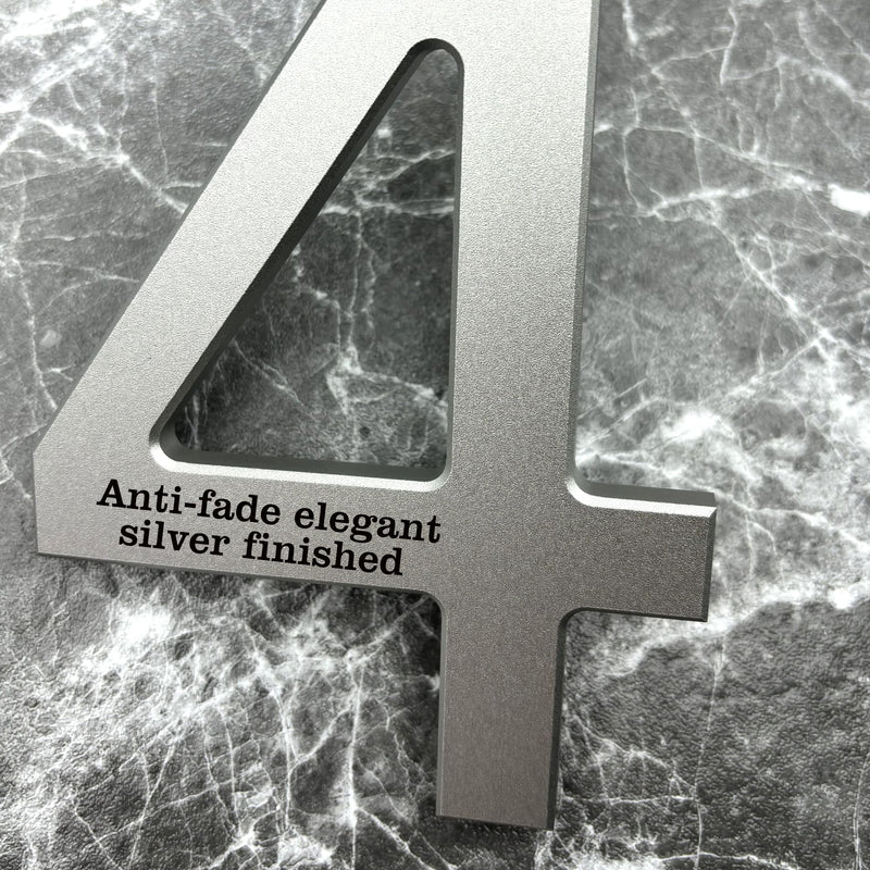 [Australia - AusPower] - TripDock Premium Upgrade House Numbers- 6 Inch High Floating Mounting Home Address Number-Anti-fade Aluminum Mailbox Numbers/Elegant Silver Finish/Number 1 Number 1 