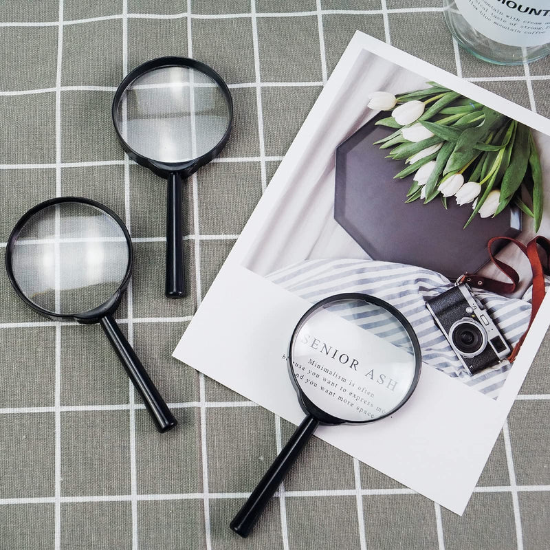 [Australia - AusPower] - Magnifying Glass Kids Plastic Magnifier 18 Pack Hand Lens Mini Handheld Magnifying Lenses for Children Science Class Outdoor Observation Party Fun Tool IRCHLYN 
