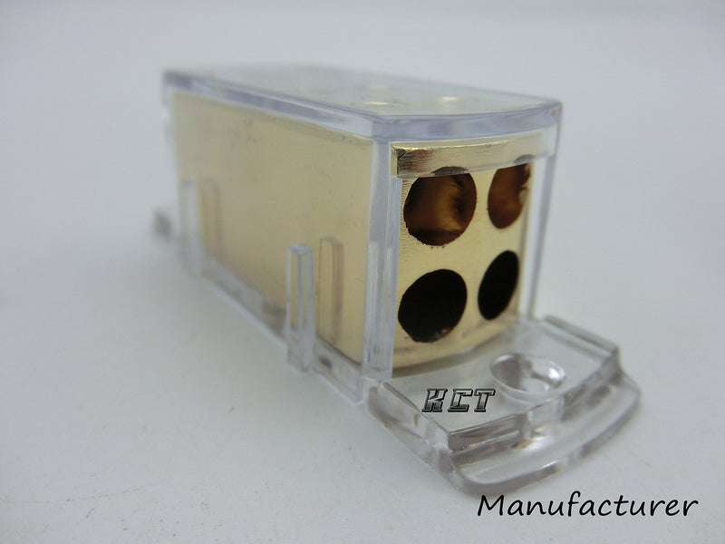 [Australia - AusPower] - 24K Real Gold Plating Power and Ground Distribution Block 1x4ga Input 4x8ga Output 