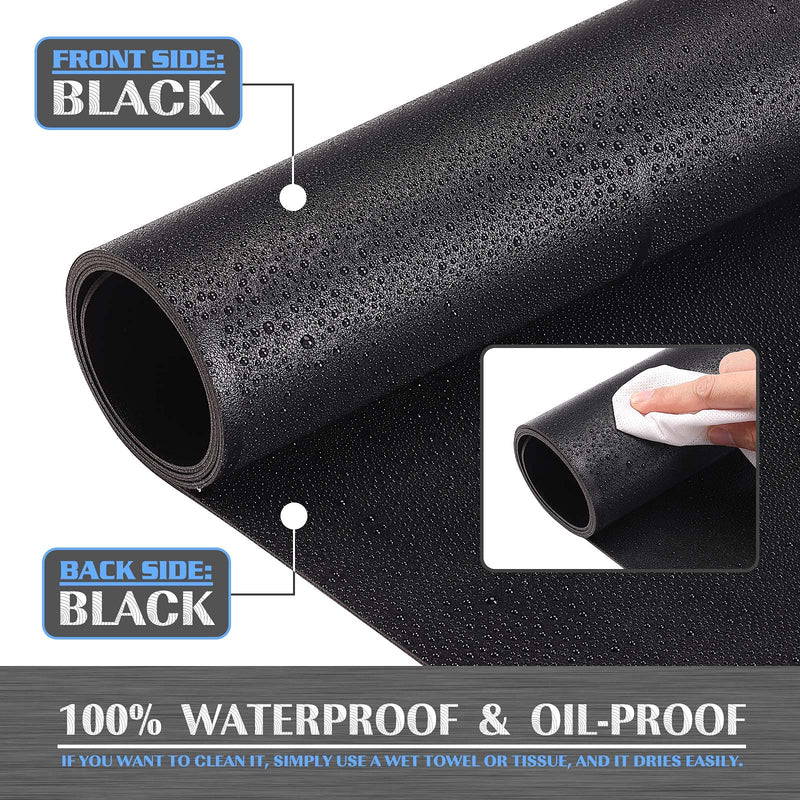 [Australia - AusPower] - K KNODEL Desk Mat, Mouse Pad, Desk Pad, Waterproof Desk Mat for Desktop, Leather Desk Pad for Keyboard and Mouse, Desk Pad Protector for Office and Home (23.6" x 13.8", Black) 23.6" x 13.8" 
