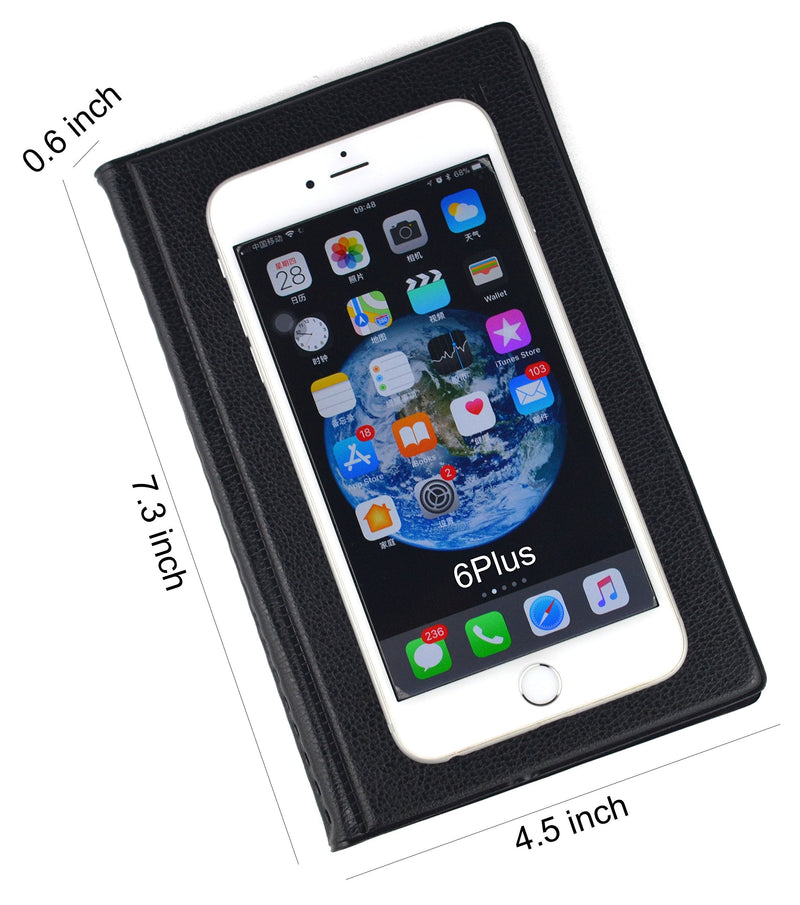 [Australia - AusPower] - SAMYO Business Card Book Holder Name Card Organizer Professional Office Journal Namecard Holder Organizer Holds 240 Cards - Black 