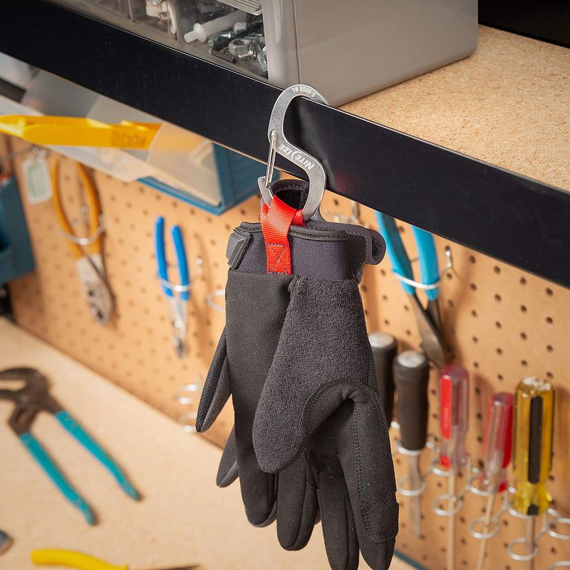[Australia - AusPower] - Nite Ize S-Biner Hook 'N Hold S-Hook, Stainless Steel S-Hook with Clip, Holds Pans, Tools and Plants, Stainless 