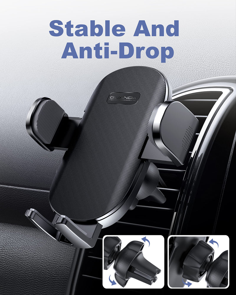 [Australia - AusPower] - MM100 Universal Air Vent Car Phone Mount, Easy-Installation Firm Cell Phone Holder for Hands-Free, Compatible with iPhone Saumsung LG Huawei Xiaomi & All Smartphone or Car 